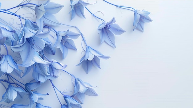 flower frame in blue background