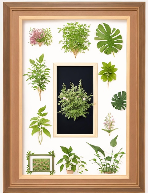 flower frame design generated by AI