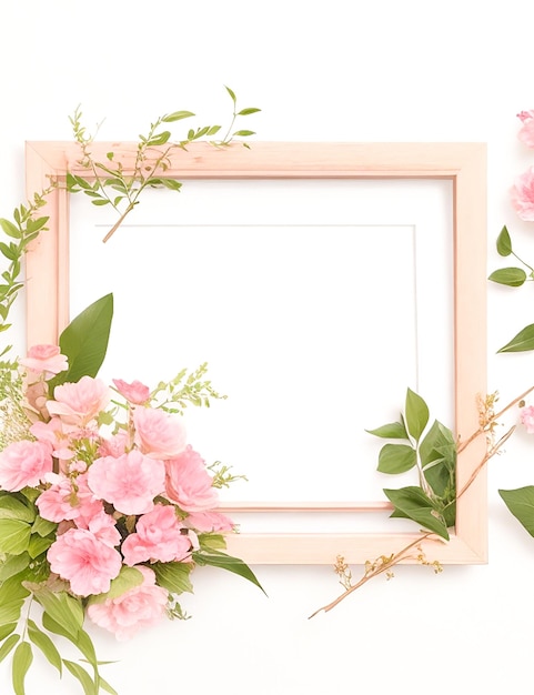 flower frame design generated by AI