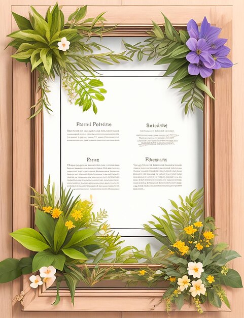 flower frame design generated by AI