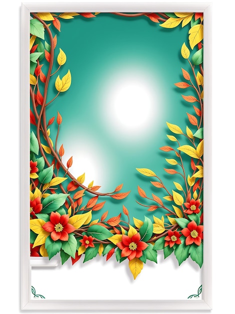 Flower frame vector