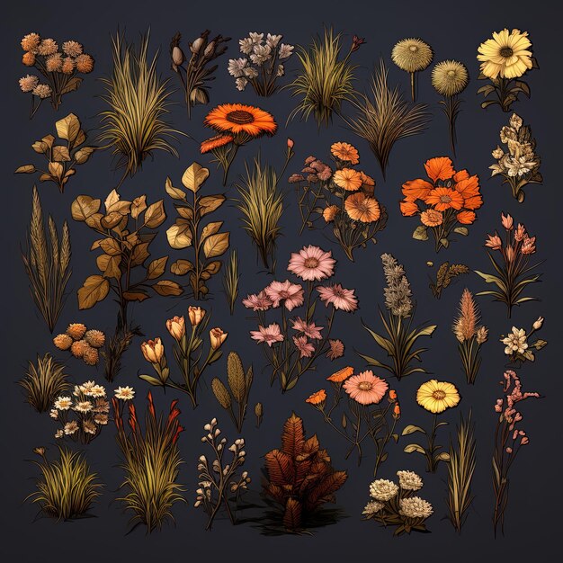 Photo flower game assets