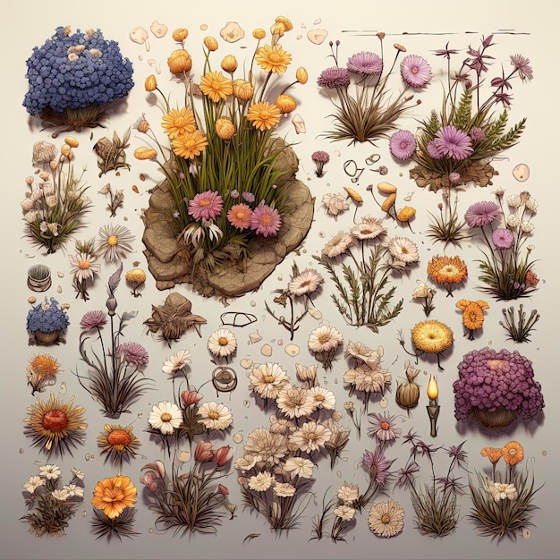 Photo flower game assets