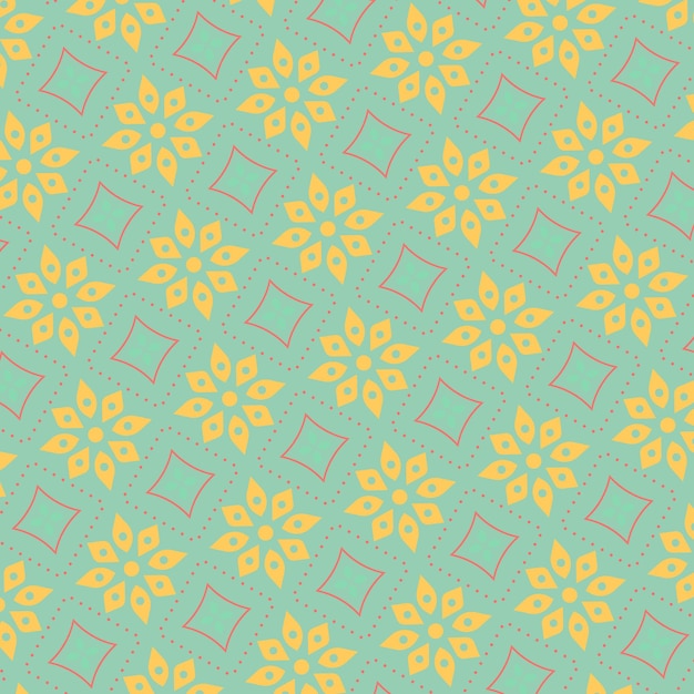 flower geometric pattern seamless background ornament for fabric
