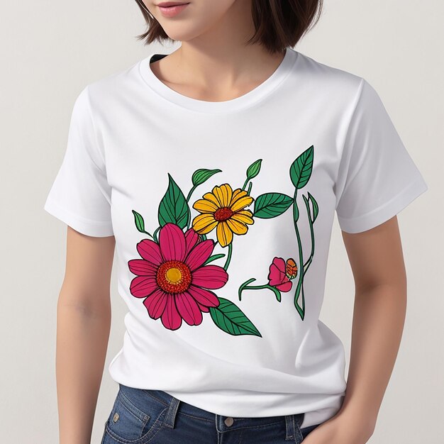 Flower Girl Shirt Generative AI