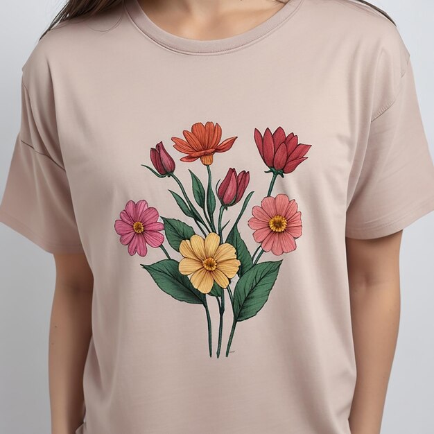 Flower Girl Shirt Generative AI