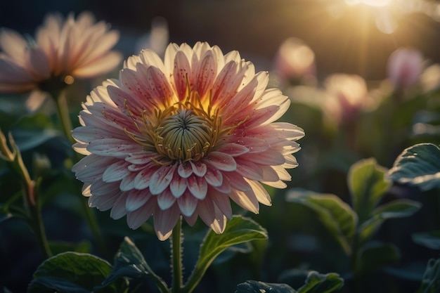 Flower glows in the morning