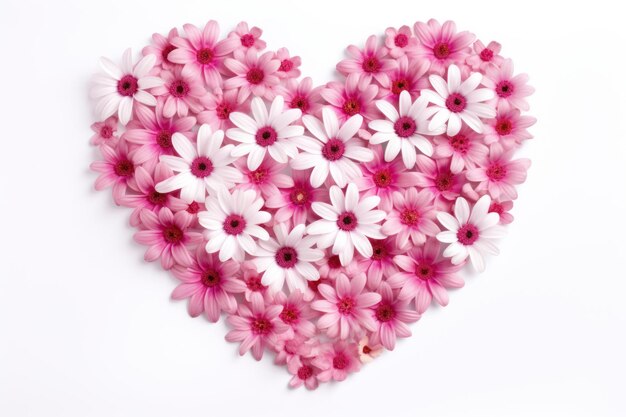 Flower heart symbol expressing love