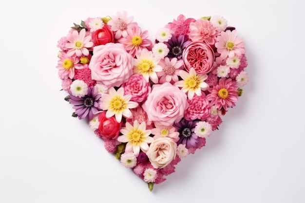 Flower heart symbol expressing love