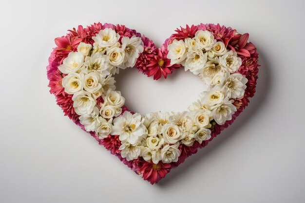 Flower heart symbol expressing love