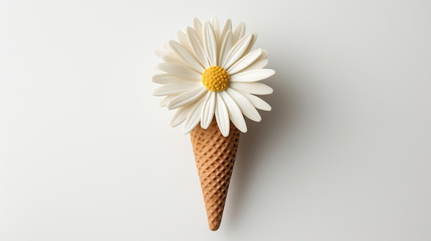 Flower in a ice cone