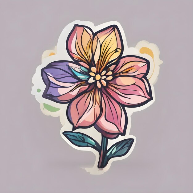 Flower Icon Cartoon Background Very Cool