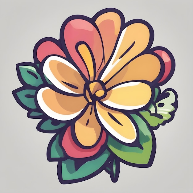 Flower Icon Cartoon Background Very Cool