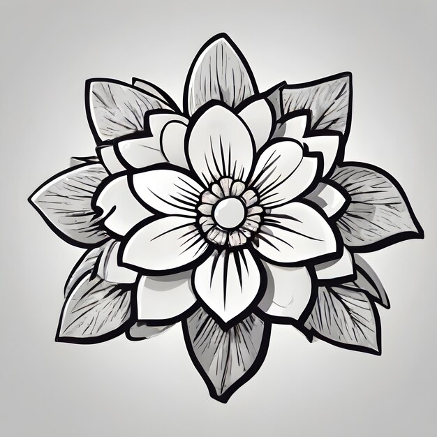 Flower Icon Cartoon Background Very Cool