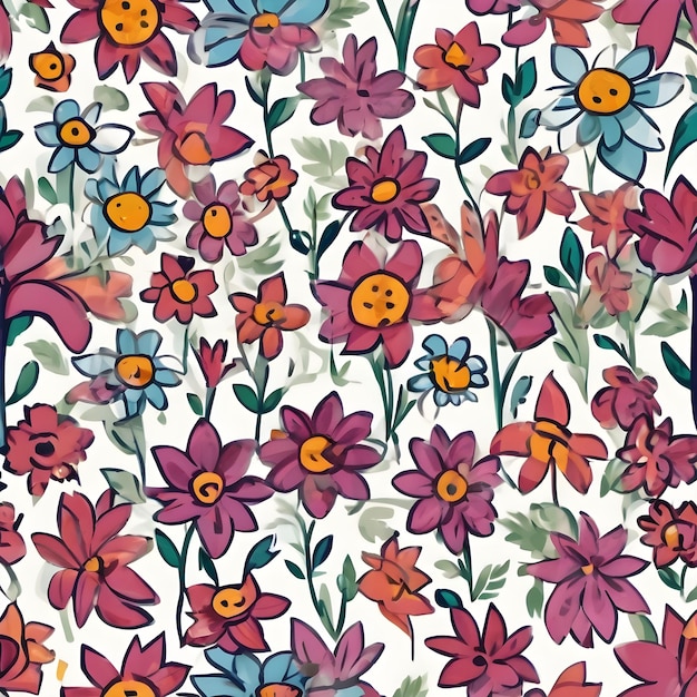 Flower Icon Cartoon Background Very Cool