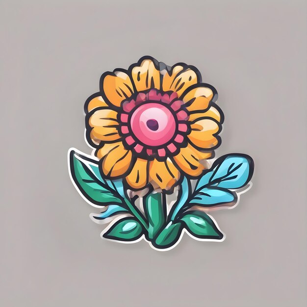 Flower Icon Cartoon Background Very Cool