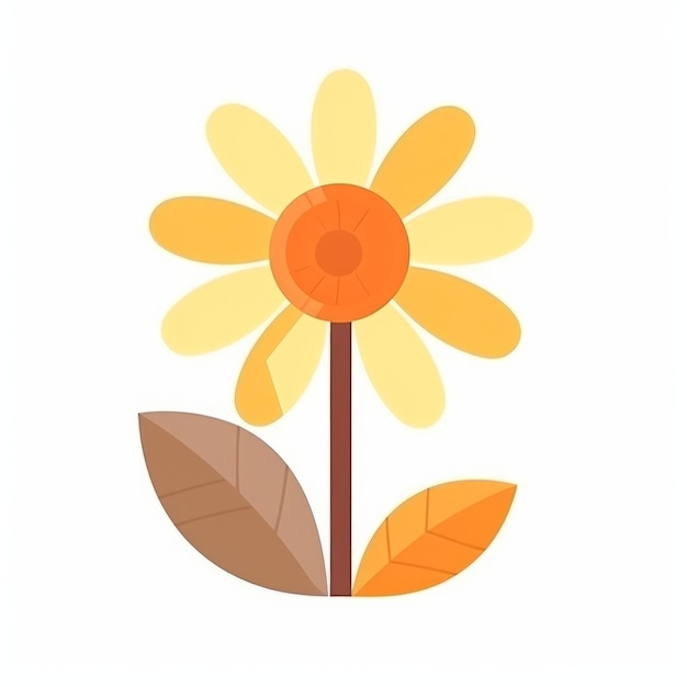 꽃 아이콘 웹 디자인을 위한 꽃 벡터 아이콘의 평면 그림