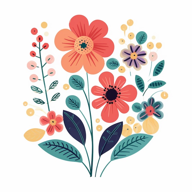 Flower illustration background wallpaper