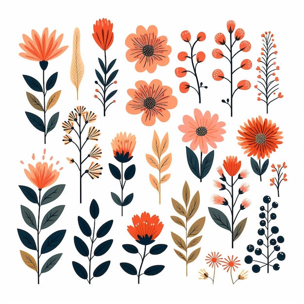 Flower illustration background wallpaper