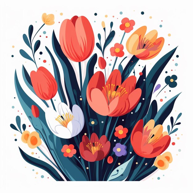 Photo flower illustration background wallpaper