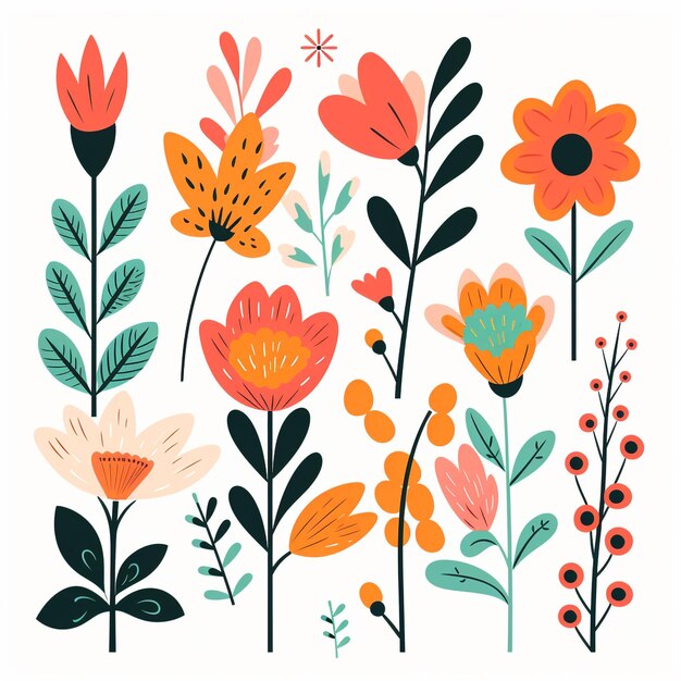 Flower illustration background wallpaper