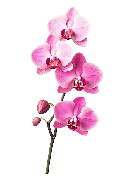 鮮やかな配色のオイルペイントブラシの花を持つ花のイラスト