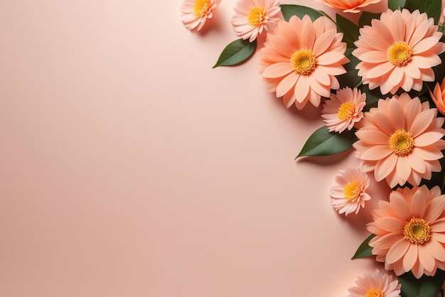 Flower image background frame with lots of beautiful copy space