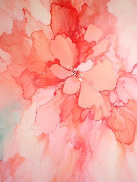 a flower is painted on a watercolor background