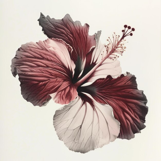 Photo a flower is shown with the word hibiscus on it