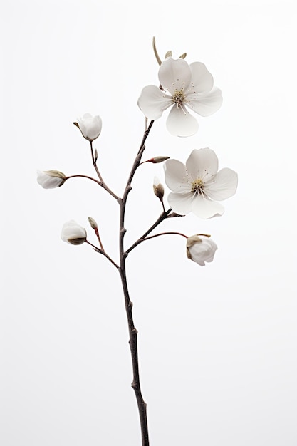 Flower isolated white background photorealistic naturecore