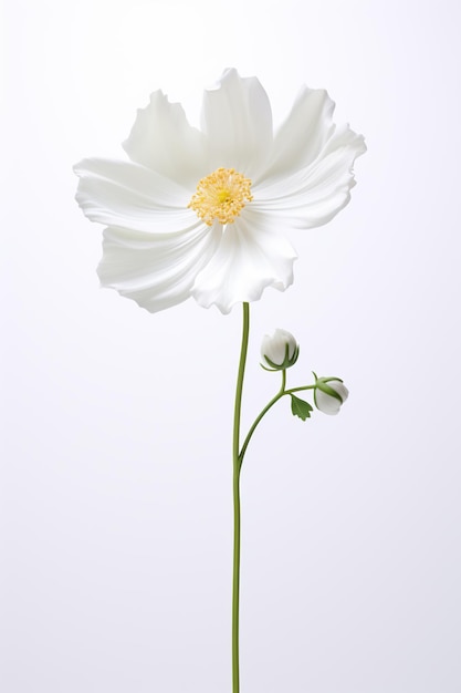 Foto fiore isolato sfondo bianco fotorealistico naturecore