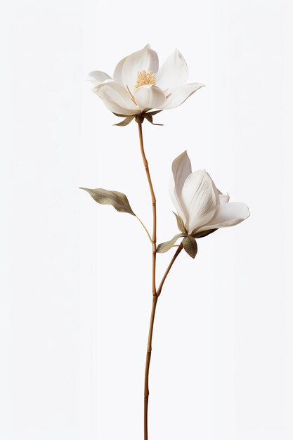 Flower isolated white background photorealistic naturecore