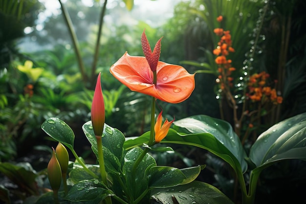 a flower in the jungle