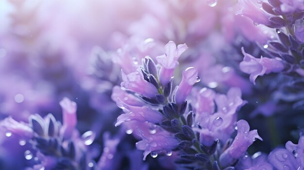 flower lavender background summer bright summer fresh flowers with water drops in blur fog flower ba