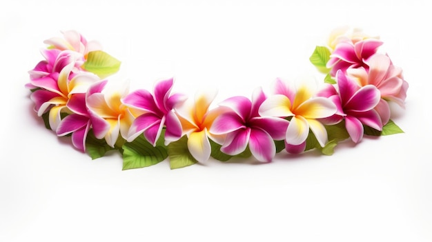 Flower Lei isolated on White Background