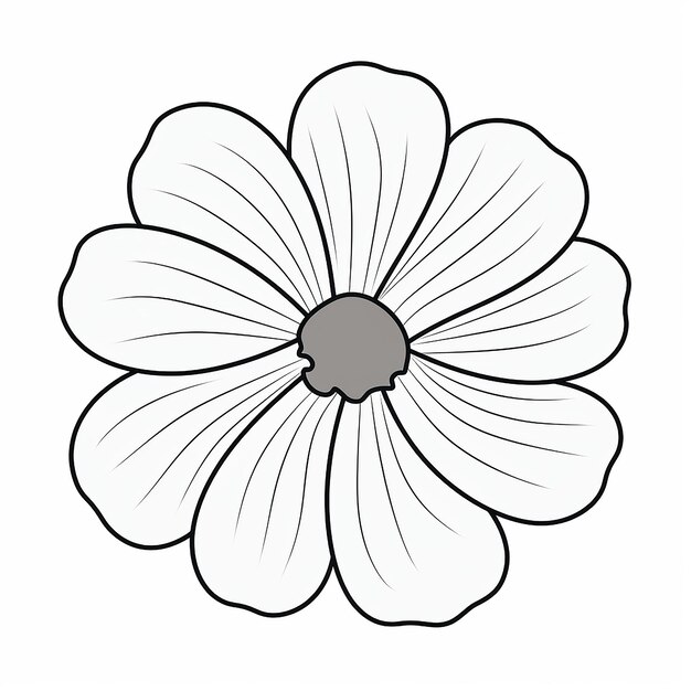 flower line art coloring page