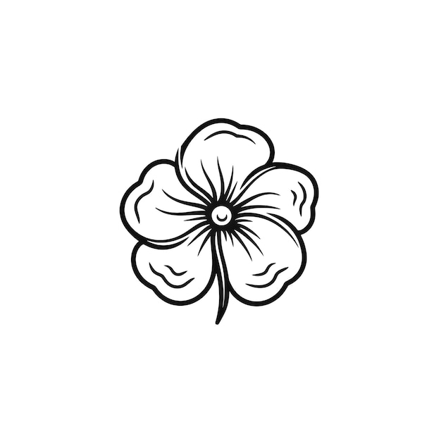 Flower Line Art Coloring Page