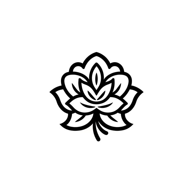 Flower Line Art Coloring Page