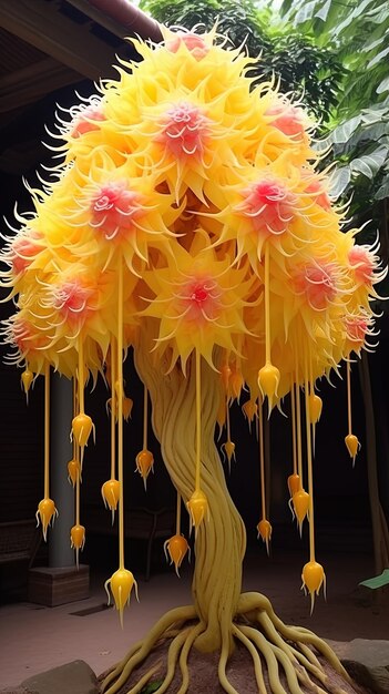 a flower made of flowers by person