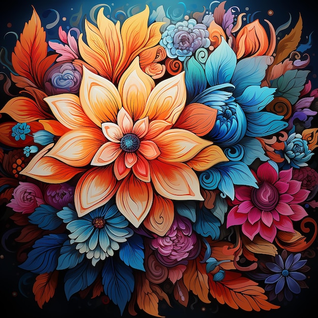 Flower mandala background