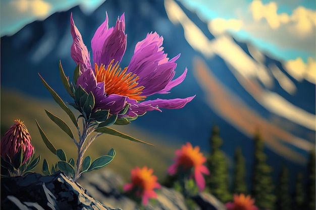 Цветок в горах