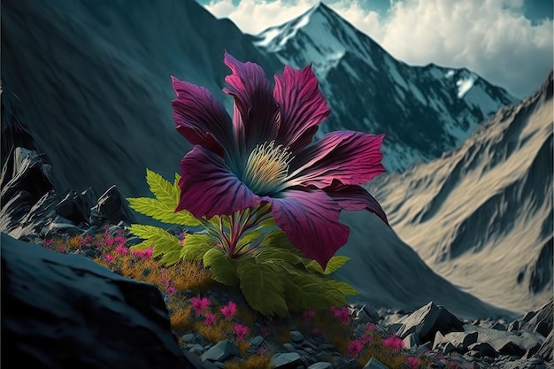 A flower in the mountains