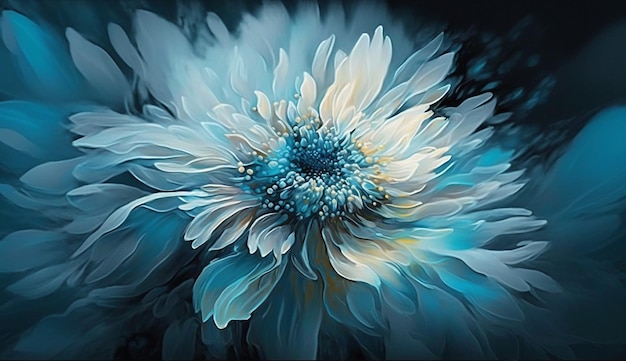 flower painting abstract background ai image