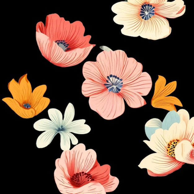 花の絵のパターン