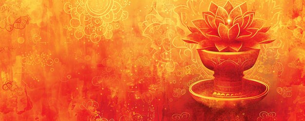 Photo flower pattern background beautiful rangoli floral design for onam oriental indian style