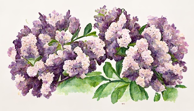 Flower pattern bouquet of lilac