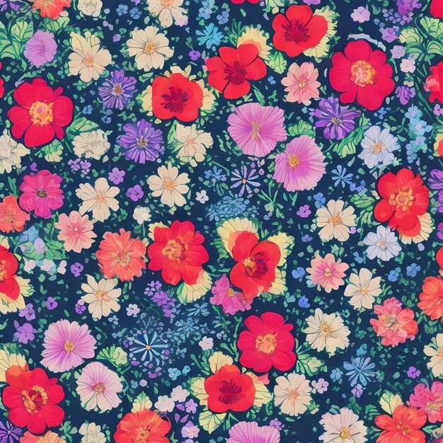 Photo flower pattern design colorful