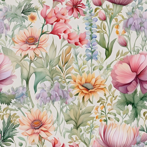 Flower pattern seamless textre fabric wallpaper