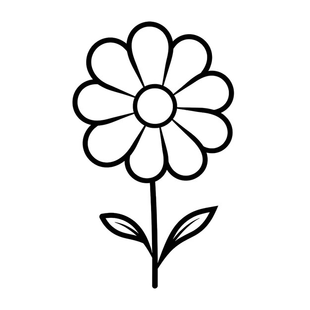 Photo flower pencil art coloring page