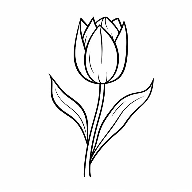 Photo flower pencil art coloring page